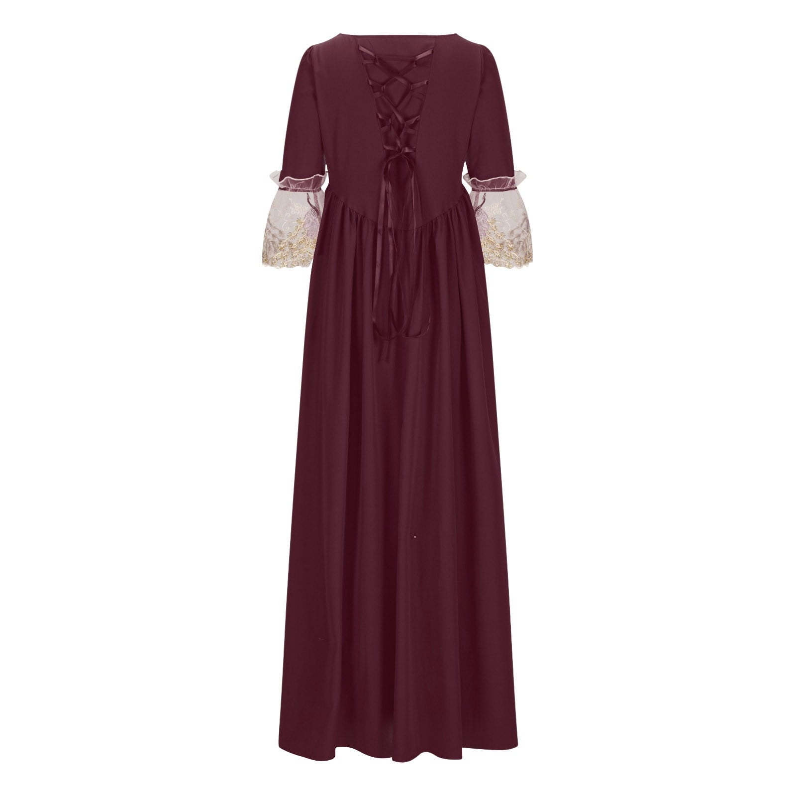 UPPADA Plus Size Victorian Dress for Women Lace Up Flare Sleeve Ball Gown with Corset Evening Party Maxi Gowns Vintage Cocktail Dress Wedding Dresses Early