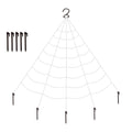 hengsof Halloween Triangular Spider Web Outdoor - Large, 16.4*16 ft | Outdoor Spider Web Decoration, Spider Webs Halloween Decorations Outdoor | Rope Spider Web Yard Outdoor